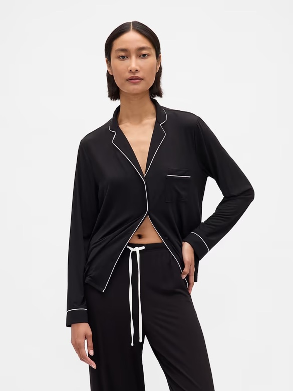 Gap | Women’s Black SoftMade Modal Pajama Set - Picture 2 of 12